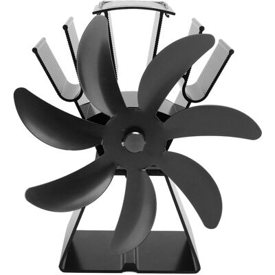 MOXIE Sjlerst Ventilateur De Poêle À Chaleur À 7 Pales, Fonctionnement Silencieux, Ventilateur De Cheminée En Alliage D'Aluminium, Ventilateur De Poêle À Bois, Base Trapézodale Verticale Noir - Publicité MOXIE Sjlerst Ventilateur De Poêle À Chaleur À 7 Pales, Fonctionnement Silencieux, Ventilateur De Cheminée En Alliage D'Aluminium, Ventilateur De Poêle À Bois, Base Trapézodale Verticale Noir - Publicité