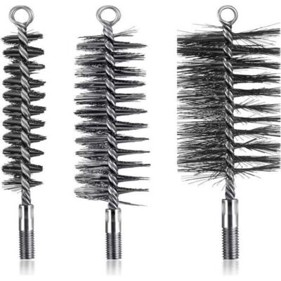 ABYSSE 3 Pcs Brosses De Ramonage Cheminée Brosse De Chaudière De Chauffage Métallique Goupillon À Tuyau De Poêle Rond, Brosse De Cheminée En Fil D'Acier Robuste (30 Mm, 50 Mm, 80 Mm) - Publicité ABYSSE 3 Pcs Brosses De Ramonage Cheminée Brosse De Chaudière De Chauffage Métallique Goupillon À Tuyau De Poêle Rond, Brosse De Cheminée En Fil D'Acier Robuste (30 Mm, 50 Mm, 80 Mm) - Publicité