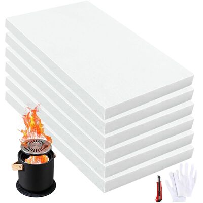 SANS MARQUE 6 Pièces Laine Céramique Pour Bioéthanol, Ensemble De 100% Fibre Céramique Éponge Accessoires De Sécurité Cheminée En Laine De Table Intérieure Et Cheminée Bioéthanol - Publicité SANS MARQUE 6 Pièces Laine Céramique Pour Bioéthanol, Ensemble De 100% Fibre Céramique Éponge Accessoires De Sécurité Cheminée En Laine De Table Intérieure Et Cheminée Bioéthanol - Publicité