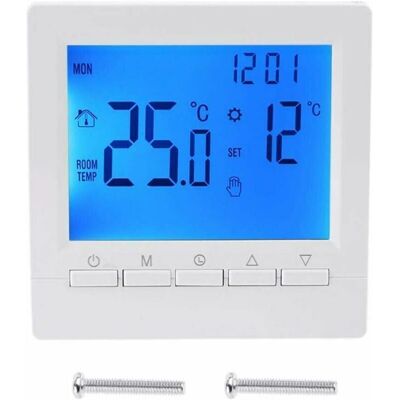SANS MARQUE Thermostat Mural Intelligent Avec Écran Lcd Pour Chauffage Au Sol-rétroéclairage Bleu - Publicité SANS MARQUE Thermostat Mural Intelligent Avec Écran Lcd Pour Chauffage Au Sol-rétroéclairage Bleu - Publicité