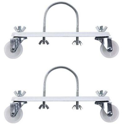 SCORPIO Lot De 2 Roulettes De Radiateur Robustes Avec Roulettes Pour La Maison Et Le Bureau (blanc) - Publicité SCORPIO Lot De 2 Roulettes De Radiateur Robustes Avec Roulettes Pour La Maison Et Le Bureau (blanc) - Publicité