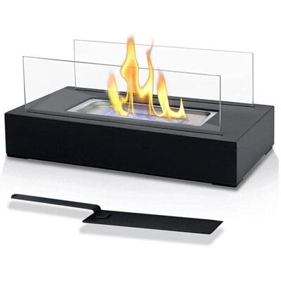 OEM Cheminée Bioéthanol,cheminée Éthanol De Table - Portable,réctangulaire, Noir, En Acier Inoxydable, 2 Panneaux En Verre, Pour Intérieur/extérieur - Poêle Bioéthanol, À Poser Au Sol, Mobile - Publicité OEM Cheminée Bioéthanol,cheminée Éthanol De Table - Portable,réctangulaire, Noir, En Acier Inoxydable, 2 Panneaux En Verre, Pour Intérieur/extérieur - Poêle Bioéthanol, À Poser Au Sol, Mobile - Publicité