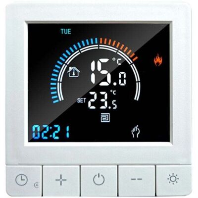 ABYSSE Thermostat Intelligent Wifi Pour Chauffage Au Sol Électrique , Thermostat Connecté Programmable Plancher Chauffant Electrique 16a Noir - Publicité ABYSSE Thermostat Intelligent Wifi Pour Chauffage Au Sol Électrique , Thermostat Connecté Programmable Plancher Chauffant Electrique 16a Noir - Publicité