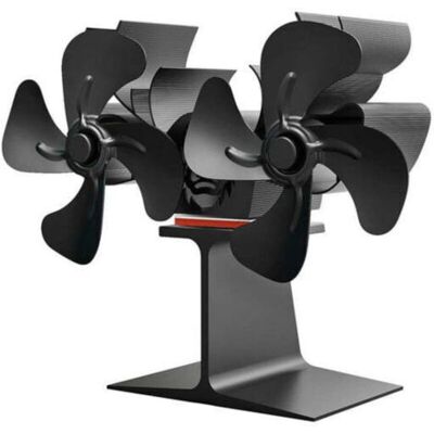 SANS MARQUE Ventilateur De Cheminée, Ventilateur Thermique Double Tête Pour Poêles À Bois, Ventilateur De Noël À 8 Pales En Forme De Renne, Noir, 20 X 9 X 17 Cm - Publicité SANS MARQUE Ventilateur De Cheminée, Ventilateur Thermique Double Tête Pour Poêles À Bois, Ventilateur De Noël À 8 Pales En Forme De Renne, Noir, 20 X 9 X 17 Cm - Publicité