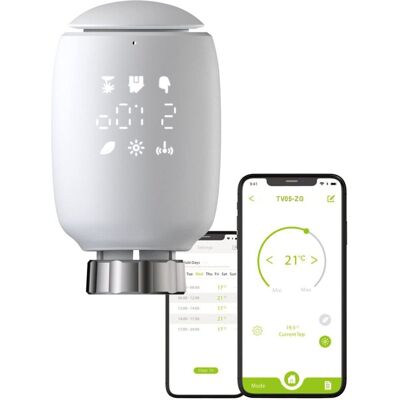 MOXIE Thermostat Radiateur Valve, Thermostat Programmable Intelligent, Chauffage De Température, Etrv, Alexa, Googlehome Voice Control - Publicité MOXIE Thermostat Radiateur Valve, Thermostat Programmable Intelligent, Chauffage De Température, Etrv, Alexa, Googlehome Voice Control - Publicité