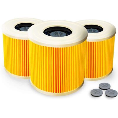 Melissa Lot De 3 Filtres À Cartouche + 3 Vis De Fermeture Supplémentaires - Pour Aspirateur Kärcher Wd3 Premium Wd2 Wd3 Wd 3 Mv3 Wd 3 P - Kit D'Extension Remplace 6.414-552.0, 6.414-772.0 - Publicité Melissa Lot De 3 Filtres À Cartouche + 3 Vis De Fermeture Supplémentaires - Pour Aspirateur Kärcher Wd3 Premium Wd2 Wd3 Wd 3 Mv3 Wd 3 P - Kit D'Extension Remplace 6.414-552.0, 6.414-772.0 - Publicité