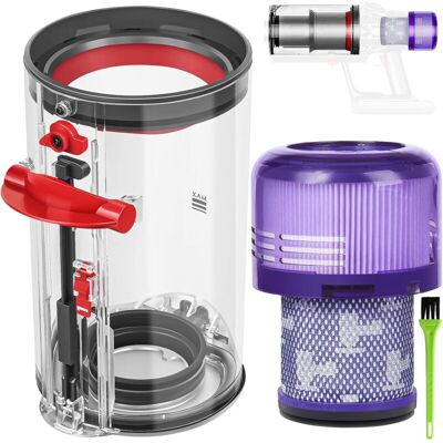 ACKERMAN Collecteur De Réservoir Pour Dyson V11 V15 Sv14 Sv17 – Bac À Poussière Et Filtre – Ouate De Filtration Dense – Accessoire Aspirateur - Publicité ACKERMAN Collecteur De Réservoir Pour Dyson V11 V15 Sv14 Sv17 – Bac À Poussière Et Filtre – Ouate De Filtration Dense – Accessoire Aspirateur - Publicité