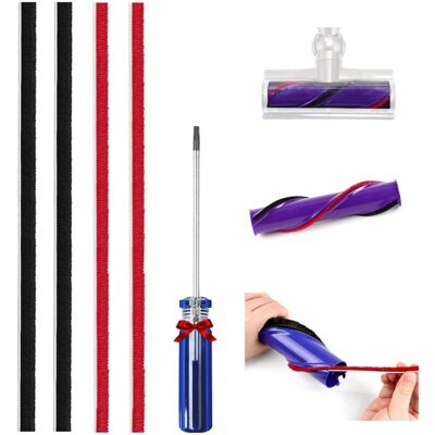 Andiamo Lot De 4 Bandes En Peluche De Rechange Pour Aspirateur Dyson V7 V8 V10 V11 – Matériau Haute Qualité – Inclus : Tournevis - Publicité Andiamo Lot De 4 Bandes En Peluche De Rechange Pour Aspirateur Dyson V7 V8 V10 V11 – Matériau Haute Qualité – Inclus : Tournevis - Publicité