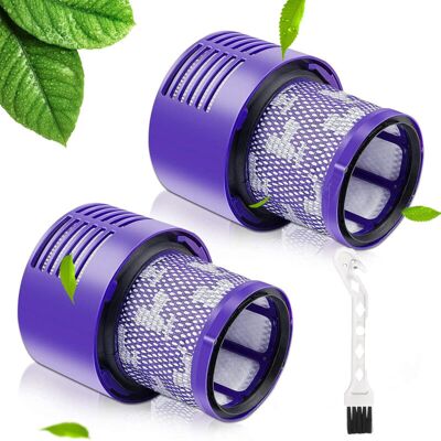 Andiamo Lot De 2 Filtres Hepa De Remplacement Pour Aspirateur Dyson V10 – Lavables Et Réutilisables – Efficacité 99.9 % Contre Allergènes – Inclus Brosse De Nettoyage - Publicité Andiamo Lot De 2 Filtres Hepa De Remplacement Pour Aspirateur Dyson V10 – Lavables Et Réutilisables – Efficacité 99.9 % Contre Allergènes – Inclus Brosse De Nettoyage - Publicité