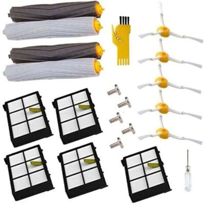 ABYSSE Pièces De Rechange Pour Irobot Roomba 980 960 900 880 870 860 800 Aspirateur Robotique (5pcs Brosses Latérales 5pcs Vis 5pcs Filtres 2 Ensemble Extracteur De Débris Sans Enchevêtrement) - Publicité ABYSSE Pièces De Rechange Pour Irobot Roomba 980 960 900 880 870 860 800 Aspirateur Robotique (5pcs Brosses Latérales 5pcs Vis 5pcs Filtres 2 Ensemble Extracteur De Débris Sans Enchevêtrement) - Publicité