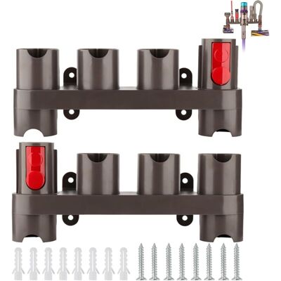 Andiamo Support D'Accessoires Pour Aspirateur Dyson – 10 Prises De Rangement – Installation Murale – Plastique Robuste – Lot De 2 Supports - Publicité Andiamo Support D'Accessoires Pour Aspirateur Dyson – 10 Prises De Rangement – Installation Murale – Plastique Robuste – Lot De 2 Supports - Publicité