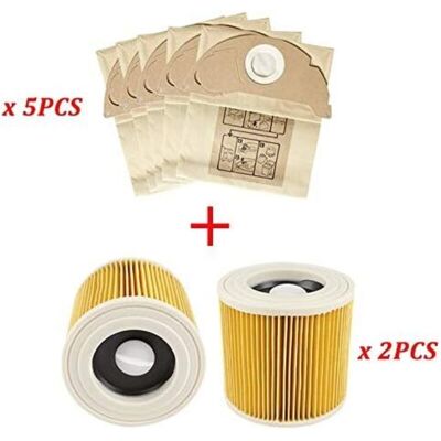 BRAST Pièces De Rechange Pour Aspirateur, Filtre À Poussière De Rechange Pour Sac En Papier, Adapté Pour Karcher Wd2250 A2004 A2054 Mv2, Sacs De Collecte De Poussière Efficaces, Accessoires - Publicité BRAST Pièces De Rechange Pour Aspirateur, Filtre À Poussière De Rechange Pour Sac En Papier, Adapté Pour Karcher Wd2250 A2004 A2054 Mv2, Sacs De Collecte De Poussière Efficaces, Accessoires - Publicité