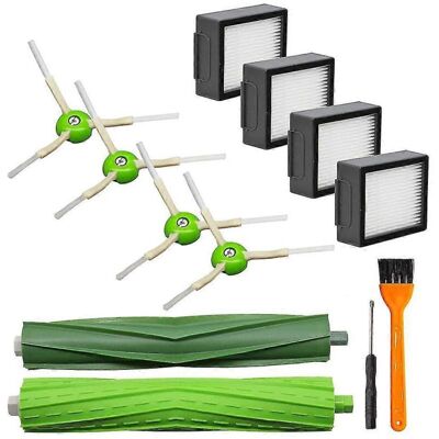 ACKERMAN Accessoire Pour Aspirateur 12 Pièces Pour Irobot Roomba I7 E5 E6 I3 Rouleau Brosse Côté Brosse Filtre- - Publicité ACKERMAN Accessoire Pour Aspirateur 12 Pièces Pour Irobot Roomba I7 E5 E6 I3 Rouleau Brosse Côté Brosse Filtre- - Publicité