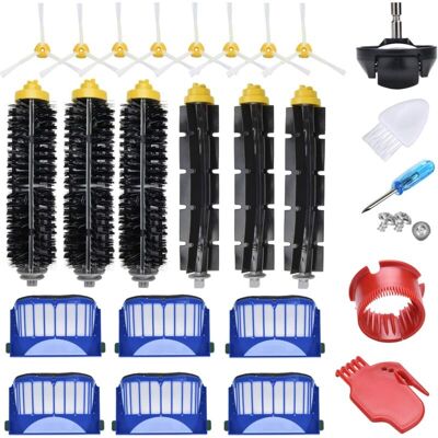 Andiamo Kit Brosse Pour Roomba Série 600 - Kit De 23 Pièces Accessoires (brosses Latérale. Filtres. Brosse De Cerda Et Etc..) Pour Aspirateur Robot. Publicité Andiamo Kit Brosse Pour Roomba Série 600 - Kit De 23 Pièces Accessoires (brosses Latérale. Filtres. Brosse De Cerda Et Etc..) Pour Aspirateur Robot. Publicité