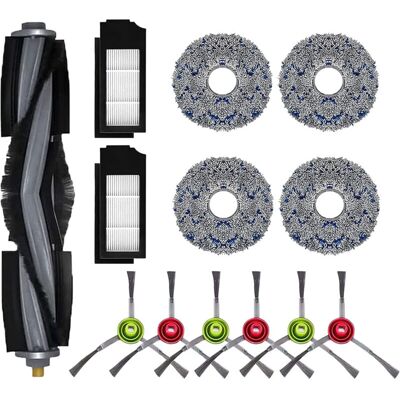 Melissa Kit D'Accessoires Rechange Pour Ecovacs Deebot X1 Omni, X1 E Omni, X1 Turbo, T10 Turbo/omni Robot Aspirateur, 1 Brosse, 2 Filtres, 6 Brosses Latérales, 4 Chiffons Serpillères - Publicité Melissa Kit D'Accessoires Rechange Pour Ecovacs Deebot X1 Omni, X1 E Omni, X1 Turbo, T10 Turbo/omni Robot Aspirateur, 1 Brosse, 2 Filtres, 6 Brosses Latérales, 4 Chiffons Serpillères - Publicité