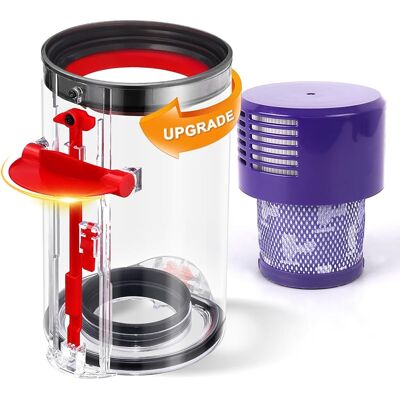 SANS MARQUE Bac À Poussière 969509-01 - Pièces De Rechange Pour Aspirateur Dyson V10 Sv12 - Accessoire De Réservoir Amélioré Avec Filtre De Rechange Hepa - Publicité SANS MARQUE Bac À Poussière 969509-01 - Pièces De Rechange Pour Aspirateur Dyson V10 Sv12 - Accessoire De Réservoir Amélioré Avec Filtre De Rechange Hepa - Publicité