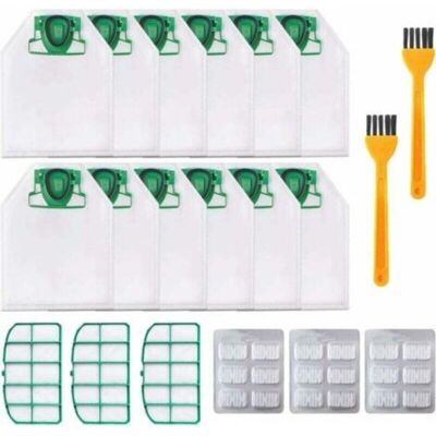 URSUS 12 Sacs Pour Aspirateur Vorwerk Kobold Vk200 Fp200 Avec 3 X Filtres Pour Moteur, 18 X Puces Parfumées, 2 X Brosses, Sacs De Remplacement Pour Kobold Vk200 Fp200 - Publicité URSUS 12 Sacs Pour Aspirateur Vorwerk Kobold Vk200 Fp200 Avec 3 X Filtres Pour Moteur, 18 X Puces Parfumées, 2 X Brosses, Sacs De Remplacement Pour Kobold Vk200 Fp200 - Publicité