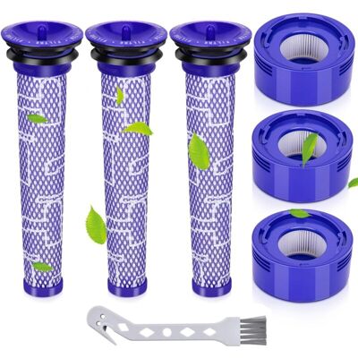 Andiamo Kit De Filtres Pour Aspirateur Dyson V7/v8 – 3 Pré-filtres Et 3 Post-filtres Hepa Lavables – Brosse De Nettoyage Incluse - Publicité Andiamo Kit De Filtres Pour Aspirateur Dyson V7/v8 – 3 Pré-filtres Et 3 Post-filtres Hepa Lavables – Brosse De Nettoyage Incluse - Publicité