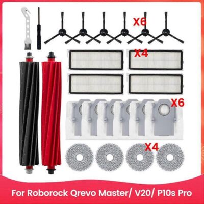 OEM Kit D'Accessoires Pour Aspirateur Robot Roborock Qrevo Master/ V20/ P10s Pro : Brosse Latérale Principale, Filtre Hepa. Publicité OEM Kit D'Accessoires Pour Aspirateur Robot Roborock Qrevo Master/ V20/ P10s Pro : Brosse Latérale Principale, Filtre Hepa. Publicité
