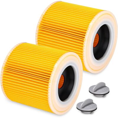 Andiamo Lot De 2 Filtres À Cartouche Pour Aspirateurs Kärcher Wd2. Wd3. Mv2. Mv3 – Filtration Hepa 99% – Installation Facile Et Rapide - Publicité Andiamo Lot De 2 Filtres À Cartouche Pour Aspirateurs Kärcher Wd2. Wd3. Mv2. Mv3 – Filtration Hepa 99% – Installation Facile Et Rapide - Publicité