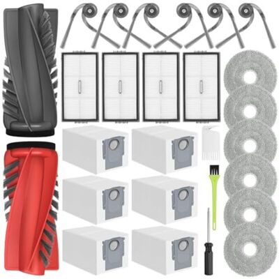 Scotch Accessoires Pour Roborock Saros 10r Robot Aspirateur, Kit D' Rechange Avec 2 Brosses Principales, 6 Brosses Latérales, 6 Serpillères, 6 Sac À Poussière, 4 Filtre Hepa - Publicité Scotch Accessoires Pour Roborock Saros 10r Robot Aspirateur, Kit D' Rechange Avec 2 Brosses Principales, 6 Brosses Latérales, 6 Serpillères, 6 Sac À Poussière, 4 Filtre Hepa - Publicité