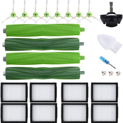 Andiamo Kit D'Accessoires Pour Aspirateur Irobot Roomba – 4 Brosses Principales En Caoutchouc – 8 Filtres Hepa – 8 Brosses Latérales – 1 Roue Avant - Publicité Andiamo Kit D'Accessoires Pour Aspirateur Irobot Roomba – 4 Brosses Principales En Caoutchouc – 8 Filtres Hepa – 8 Brosses Latérales – 1 Roue Avant - Publicité