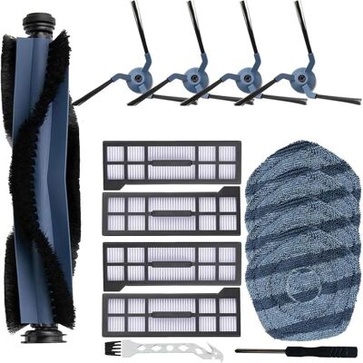 Vision Kit D'Accessoires 15 Pièces, Compatible Avec L'Aspirateur Robot Eufy X10 Pro Omni, Brosse Principale, Rouleau, Brosses Latérales, Filtres Hepa, Tampons De Nettoyage - Publicité Vision Kit D'Accessoires 15 Pièces, Compatible Avec L'Aspirateur Robot Eufy X10 Pro Omni, Brosse Principale, Rouleau, Brosses Latérales, Filtres Hepa, Tampons De Nettoyage - Publicité