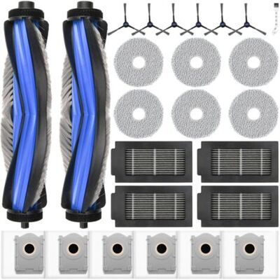 SCORPIO Lot De 25 Accessoires Pour Ecovacs Deebot T50 Omni / T50 Pro Omni / T50 Pro Omni Gen2 Robot Aspirateur, 6 Sacs À Poussière, 6 Lingettes, 6 Brosses Latérales, 4 Filtres Hepa, 2 Brosses Principales - Publicité SCORPIO Lot De 25 Accessoires Pour Ecovacs Deebot T50 Omni / T50 Pro Omni / T50 Pro Omni Gen2 Robot Aspirateur, 6 Sacs À Poussière, 6 Lingettes, 6 Brosses Latérales, 4 Filtres Hepa, 2 Brosses Principales - Publicité