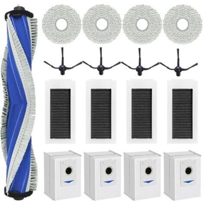 Vision Kit D'Accessoires 17 Pièces Pour Aspirateur Robot Ecovacs Deebot X5 Pro Et Deebot X5 Omni : 1 Brosse Principale, 4 Filtres Hepa, 4 Sacs À Poussière, 4 Tampons De Nettoyage Et 4 Brosses Latérales. Publicité Vision Kit D'Accessoires 17 Pièces Pour Aspirateur Robot Ecovacs Deebot X5 Pro Et Deebot X5 Omni : 1 Brosse Principale, 4 Filtres Hepa, 4 Sacs À Poussière, 4 Tampons De Nettoyage Et 4 Brosses Latérales. Publicité
