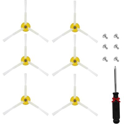 Andiamo 6 Pièces Brosses Latérales Rechange Pour Irobot Roomba 600 700 800 900 Series 694 677 850 860 870 880 890 980 960 Aspirateur Robot Accessoires. Brosse Latérale Aspirateur + Tournevis - Publicité Andiamo 6 Pièces Brosses Latérales Rechange Pour Irobot Roomba 600 700 800 900 Series 694 677 850 860 870 880 890 980 960 Aspirateur Robot Accessoires. Brosse Latérale Aspirateur + Tournevis - Publicité