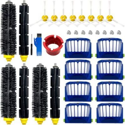 URSUS Kit D'Accessoires De Remplacement Pour Robot Irobot Roomba Séries 600 Et 500 : 3 Brosses À Poils Et 3 Brosses À Batteur, 8 Filtres Et 8 Brosses Latérales - Publicité URSUS Kit D'Accessoires De Remplacement Pour Robot Irobot Roomba Séries 600 Et 500 : 3 Brosses À Poils Et 3 Brosses À Batteur, 8 Filtres Et 8 Brosses Latérales - Publicité