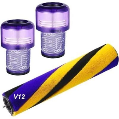 ACKERMAN Ensemble D’accessoires V12 Pour Dyson V12 Detect Slim Absolute, Filtre Hepa & Rouleau De Brosse Douce, Pièces De Rechange Pour Dyson V12 Slim Complete/extra/total Clean, Remplace 971634-01 (2+1) - Publicité ACKERMAN Ensemble D’accessoires V12 Pour Dyson V12 Detect Slim Absolute, Filtre Hepa & Rouleau De Brosse Douce, Pièces De Rechange Pour Dyson V12 Slim Complete/extra/total Clean, Remplace 971634-01 (2+1) - Publicité