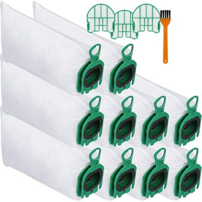 Melissa 10 Sacs D'Aspirateur Pour Vorwerk Kobold Vb100 Avec 3 Filtres Moteur + 1 Brosse De Nettoyage, Sac À Poussière De Rechange Kit Sac Aspirateur - Publicité Melissa 10 Sacs D'Aspirateur Pour Vorwerk Kobold Vb100 Avec 3 Filtres Moteur + 1 Brosse De Nettoyage, Sac À Poussière De Rechange Kit Sac Aspirateur - Publicité