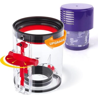 SANS MARQUE Petit Bac À Poussière De Remplacement Pour Dyson V10 Aspirateur Traîneau, Bac De Remplacement Pour Dyson V10 Part No.969509-02 Avec Filtre Hepa - Publicité SANS MARQUE Petit Bac À Poussière De Remplacement Pour Dyson V10 Aspirateur Traîneau, Bac De Remplacement Pour Dyson V10 Part No.969509-02 Avec Filtre Hepa - Publicité