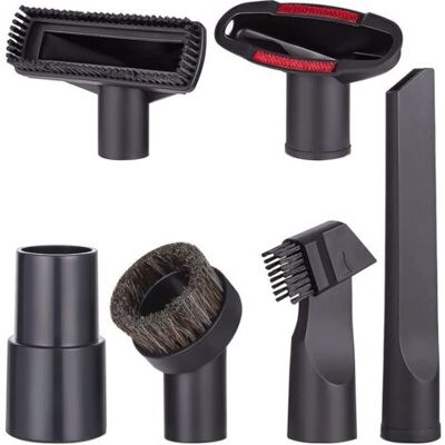 ABYSSE Lot De 6 Accessoires Pour Aspirateur 32 Mm – Brosse Combinée, Longue Aspiration Plate, Brosse Ronde – Compatible Karcher, Rowenta, Hoover, Bosch, Miele - Publicité ABYSSE Lot De 6 Accessoires Pour Aspirateur 32 Mm – Brosse Combinée, Longue Aspiration Plate, Brosse Ronde – Compatible Karcher, Rowenta, Hoover, Bosch, Miele - Publicité
