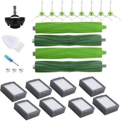 ACKERMAN Largeight – Kit D'Accessoires Pour Aspirateurs Irobot Roomba – 4 Brosses Principales, 8 Filtres Hepa, 8 Brosses Latérales, 1 Roue Avant – Compatible I1, I3, I4, I6, I7+, I8, E5, E6, J5+ - Publicité ACKERMAN Largeight – Kit D'Accessoires Pour Aspirateurs Irobot Roomba – 4 Brosses Principales, 8 Filtres Hepa, 8 Brosses Latérales, 1 Roue Avant – Compatible I1, I3, I4, I6, I7+, I8, E5, E6, J5+ - Publicité