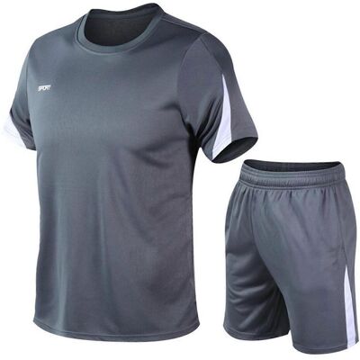 LAVVE Ensemble De Survêtement Homme 2024, Manches Courtes, Coupe Ample Et Décontractée, Short Et T-shirt Pour Le Jogging Et Le Cyclisme En Extérieur, Gris, Taille Xl - Publicité LAVVE Ensemble De Survêtement Homme 2024, Manches Courtes, Coupe Ample Et Décontractée, Short Et T-shirt Pour Le Jogging Et Le Cyclisme En Extérieur, Gris, Taille Xl - Publicité