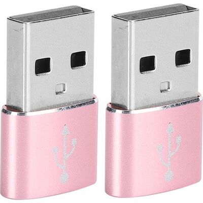 Zanussi 2 Adaptateurs Usb Type-c En Alliage D'Aluminium Vers Usb Pour La Charge, La Synchronisation Et Le Transfert De Données (rose) - Publicité Zanussi 2 Adaptateurs Usb Type-c En Alliage D'Aluminium Vers Usb Pour La Charge, La Synchronisation Et Le Transfert De Données (rose) - Publicité