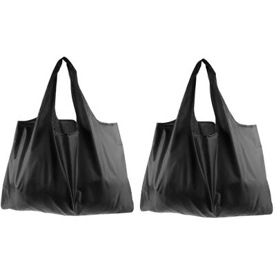LISATR Lot De 2 Sacs De Courses Portables, Sacs Bandoulière, Pochettes Fourre-tout, Sacs À Main En Tissu (noir)-50x40cm-black - Publicité LISATR Lot De 2 Sacs De Courses Portables, Sacs Bandoulière, Pochettes Fourre-tout, Sacs À Main En Tissu (noir)-50x40cm-black - Publicité