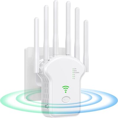 ANGEL CERDA Répéteur Wifi Sans Fil Double Bande 5 Ghz Et 2,4 Ghz 1200 Mbps Avec Mode Répéteur/routeur, Compatible Avec Tous Les Appareils. Publicité ANGEL CERDA Répéteur Wifi Sans Fil Double Bande 5 Ghz Et 2,4 Ghz 1200 Mbps Avec Mode Répéteur/routeur, Compatible Avec Tous Les Appareils. Publicité