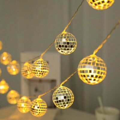OEM Bardusch-guirlande Lumineuse À Led Avec Boules Disco Alimentées Par Batterie, Boules À Facettes Décoratives,3 M 20 Lumières Allumées En Permanence + Lumière Blanche Chaude Clignotante - Publicité OEM Bardusch-guirlande Lumineuse À Led Avec Boules Disco Alimentées Par Batterie, Boules À Facettes Décoratives,3 M 20 Lumières Allumées En Permanence + Lumière Blanche Chaude Clignotante - Publicité