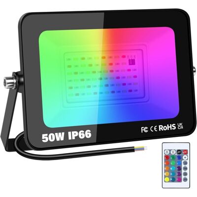 OEM 1 Pack 50w Rgb Projecteur Led Extérieurs Avec Télécommande, Exterieur & Interieur 16 Couleurs 4 Modes Rgbw Lumière De Projecteur, Neon Spot Led Pour Jadin, Terrasse, Patio, Ip66 Étanche-dou - Publicité OEM 1 Pack 50w Rgb Projecteur Led Extérieurs Avec Télécommande, Exterieur & Interieur 16 Couleurs 4 Modes Rgbw Lumière De Projecteur, Neon Spot Led Pour Jadin, Terrasse, Patio, Ip66 Étanche-dou - Publicité