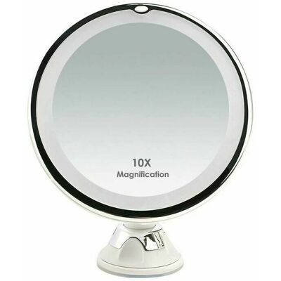 OEM Miroir Grossissant 10x Avec Éclairage Led – Ventouse Pour Fixation Murale – Rotation 360° – Compact Et Pliable Pour Voyages - Publicité OEM Miroir Grossissant 10x Avec Éclairage Led – Ventouse Pour Fixation Murale – Rotation 360° – Compact Et Pliable Pour Voyages - Publicité