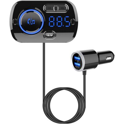 OEM Adaptateur Bluetooth Fm 5.0 Ikodm Voiture Avec Transmetteur, Chargeurs Qc3.0 Et 5v/2.4a, Main Libre, Lumière Led, Siri - Publicité OEM Adaptateur Bluetooth Fm 5.0 Ikodm Voiture Avec Transmetteur, Chargeurs Qc3.0 Et 5v/2.4a, Main Libre, Lumière Led, Siri - Publicité