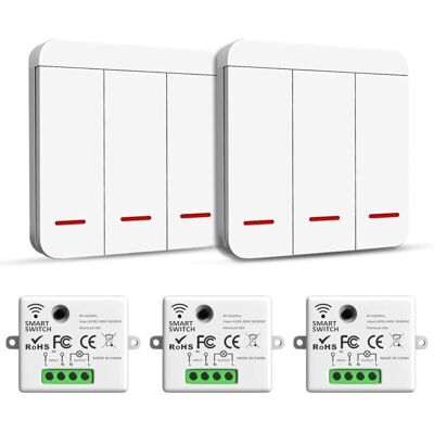 OEM Interrupteur Sans Fil, Émetteur Rf, Interrupteur De Sécurité Et Récepteur, Contrôleur - Interrupteur D'Éclairage Intelligent 2 200 W/10 A, Intérieur 30-50 M, Émetteur Radio 433 Mhz - Publicité OEM Interrupteur Sans Fil, Émetteur Rf, Interrupteur De Sécurité Et Récepteur, Contrôleur - Interrupteur D'Éclairage Intelligent 2 200 W/10 A, Intérieur 30-50 M, Émetteur Radio 433 Mhz - Publicité