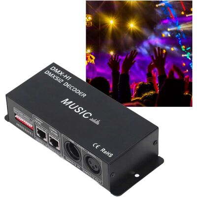 MOXIE Sjlerst – Contrôleur Dmx 4 Canaux – Console Dmx 512 – Gradation Rvb – Sensibilité Musicale Réglable – Pour Éclairage De Scène Et Dj - Publicité MOXIE Sjlerst – Contrôleur Dmx 4 Canaux – Console Dmx 512 – Gradation Rvb – Sensibilité Musicale Réglable – Pour Éclairage De Scène Et Dj - Publicité