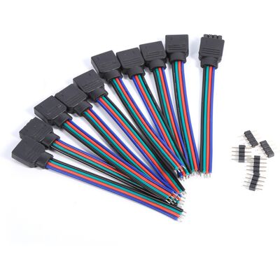 OEM Lot De 10 Câbles Avec Connecteurs Mâles Et Femelles À 4 Broches Pour Rubans Led Smd 3528 Et 5050 - Publicité OEM Lot De 10 Câbles Avec Connecteurs Mâles Et Femelles À 4 Broches Pour Rubans Led Smd 3528 Et 5050 - Publicité