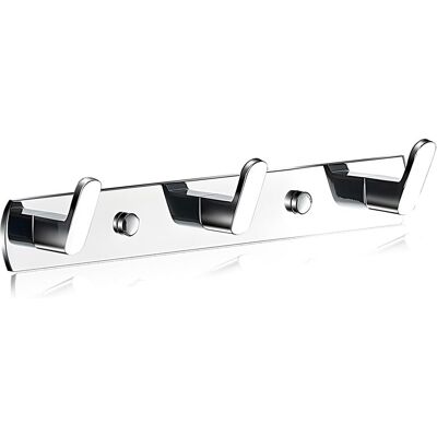 OEM Wall Mounted Coat Rack 304 Stainless Steel (3/4/5/6 Hooks) - Bathroom Towel Rack 15kg - Screw Hook Shiny Chrome For Kitchen, Entryway, Garage Wall Organization Premium - Publicité OEM Wall Mounted Coat Rack 304 Stainless Steel (3/4/5/6 Hooks) - Bathroom Towel Rack 15kg - Screw Hook Shiny Chrome For Kitchen, Entryway, Garage Wall Organization Premium - Publicité
