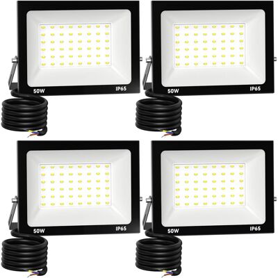 OEM 4 Pack Projecteur Led Extérieur 50w 5000 Lúmenes 6500k Lumière Blanche Froide Spot Led Eclairage Ip65 Étanche Projecteur Extérieur Eclairage De Sécurité Floodlight Pour Resistente - Publicité OEM 4 Pack Projecteur Led Extérieur 50w 5000 Lúmenes 6500k Lumière Blanche Froide Spot Led Eclairage Ip65 Étanche Projecteur Extérieur Eclairage De Sécurité Floodlight Pour Resistente - Publicité