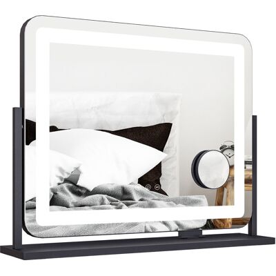 OEM Miroir Lumineux Led 3 Modes D'Éclairage, Grossissement 10x, Charge Usb, Touche Tactile, 62,5 X 52 Cm - Publicité OEM Miroir Lumineux Led 3 Modes D'Éclairage, Grossissement 10x, Charge Usb, Touche Tactile, 62,5 X 52 Cm - Publicité